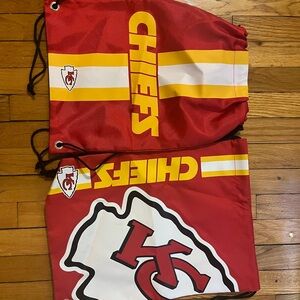 Red and Yellow Chiefs Drawstring Bags